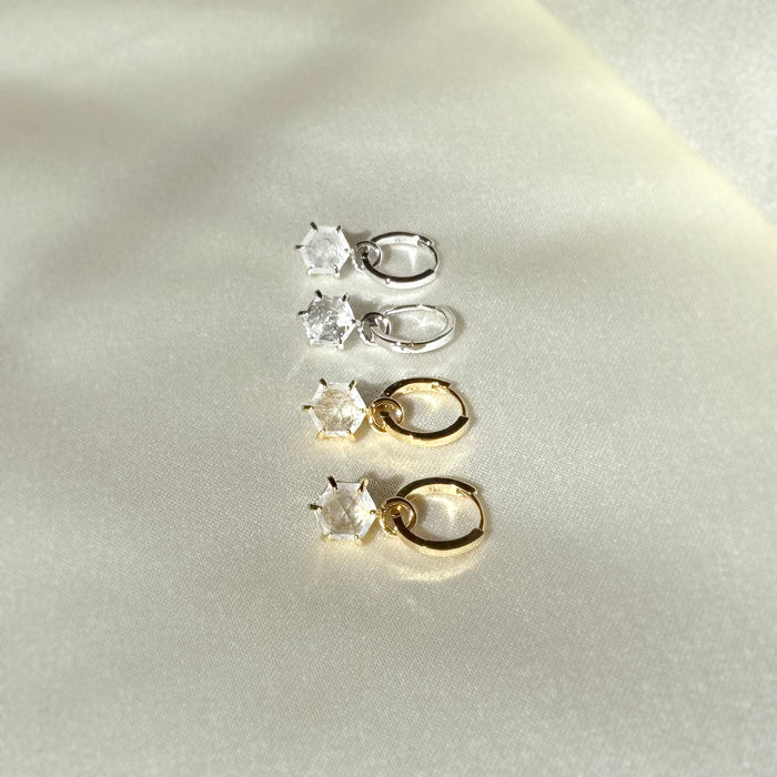 Gleaming Crystal Drop Earrings