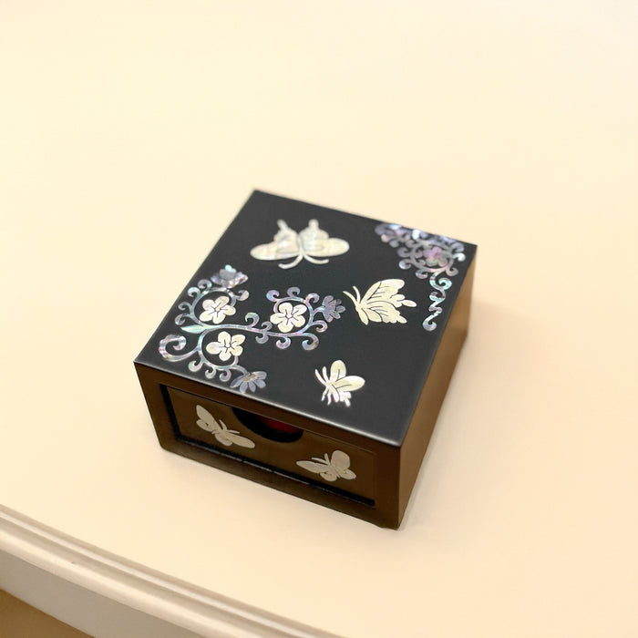 Square Butterfly mini Jewelry Box