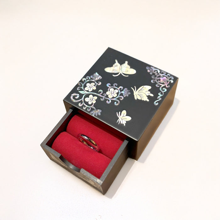 Square Butterfly mini Jewelry Box