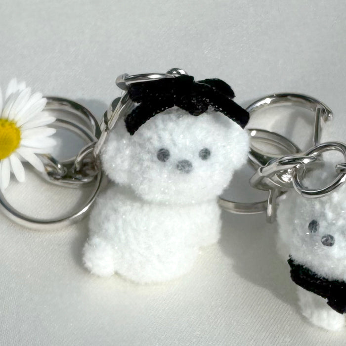 Bichon Bow Keyring