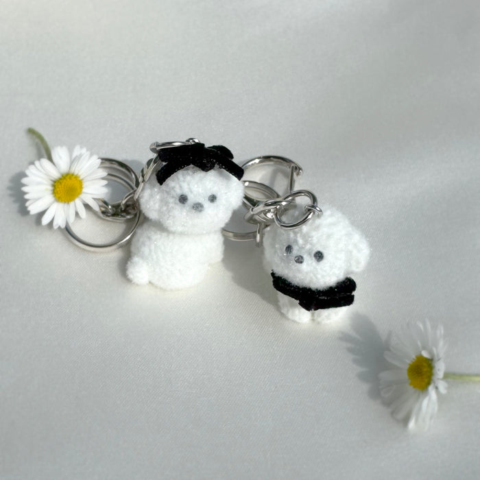 Bichon Bow Keyring