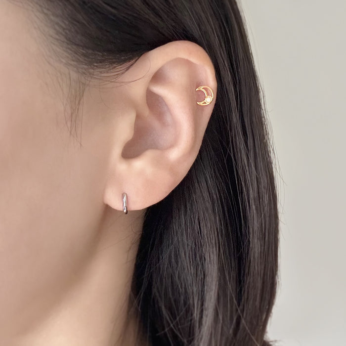 Star and Crescent Stud Earrings