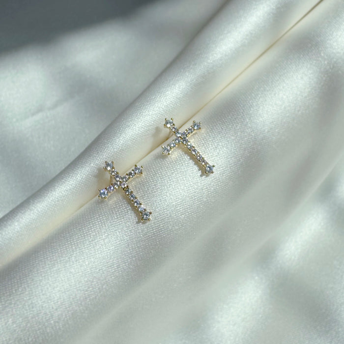 Glimmer Cross Earrings
