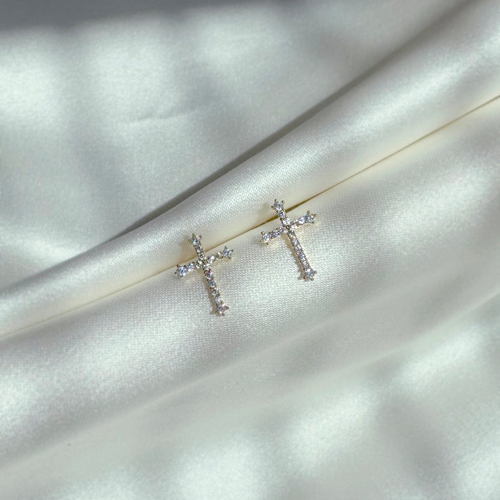 Glimmer Cross Earrings