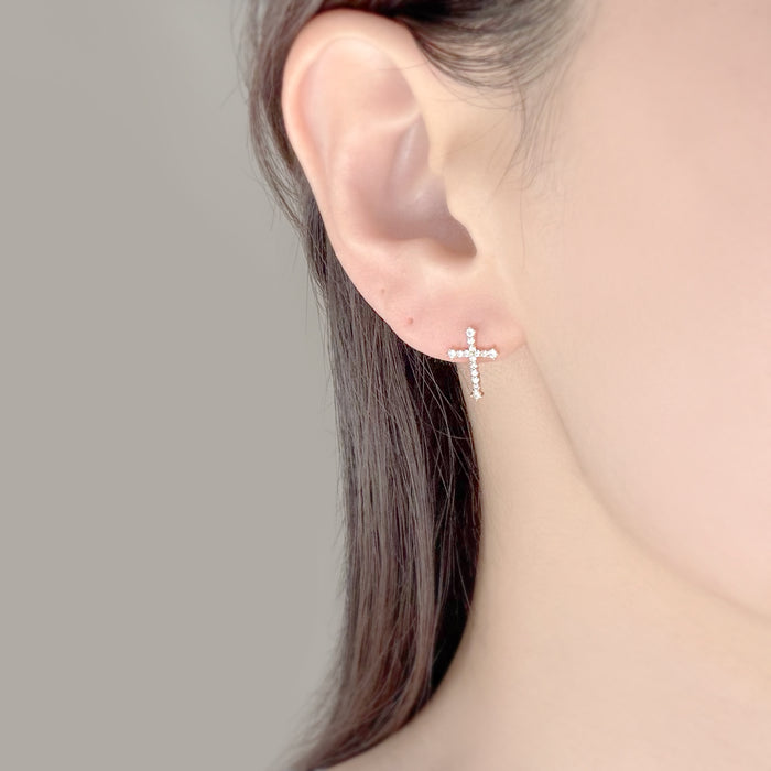 Glimmer Cross Earrings