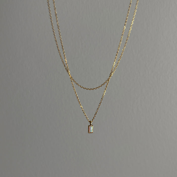 Square Opal Necklace