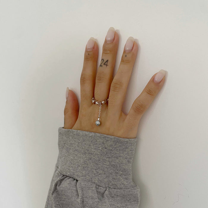 Luna Pearl Drop Ring