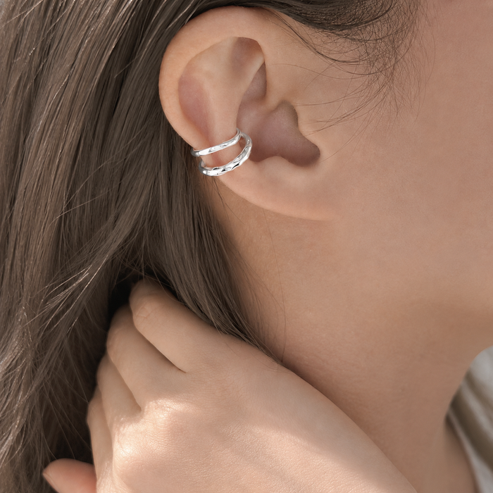 Layered Wave Ear Cuff