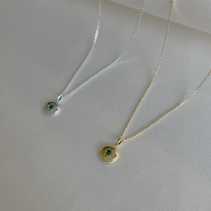 Emma Gemstone Necklace [Green]