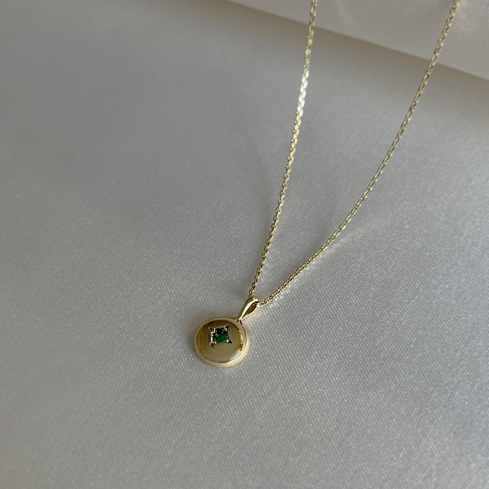 Emma Gemstone Necklace [Green]