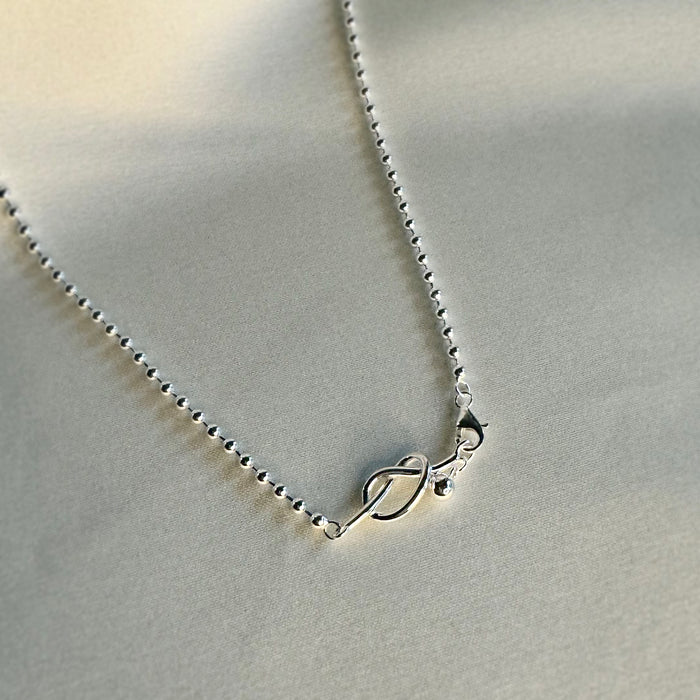 Pretzel and Drop Necklace