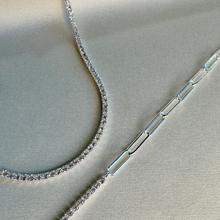 Tennis and Chain Necklace