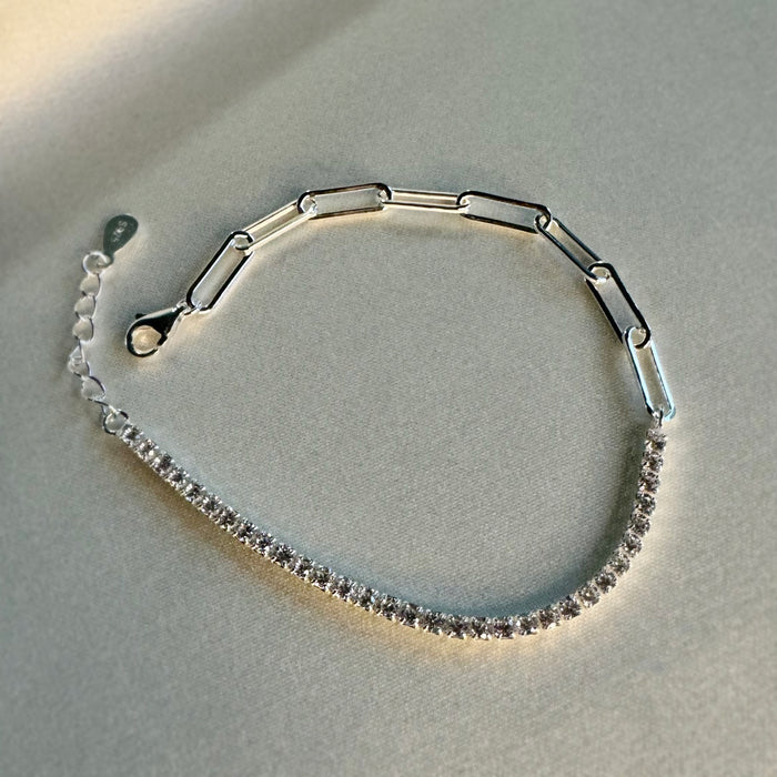 Tennis and Chain Bracelet