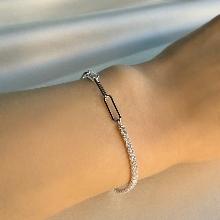 Tennis and Chain Bracelet