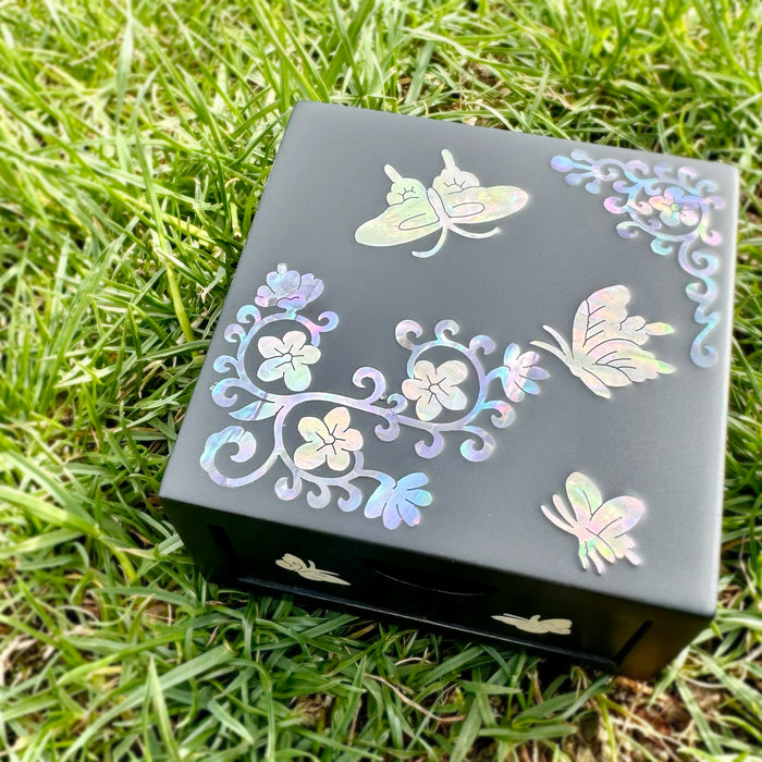 Square Butterfly mini Jewelry Box