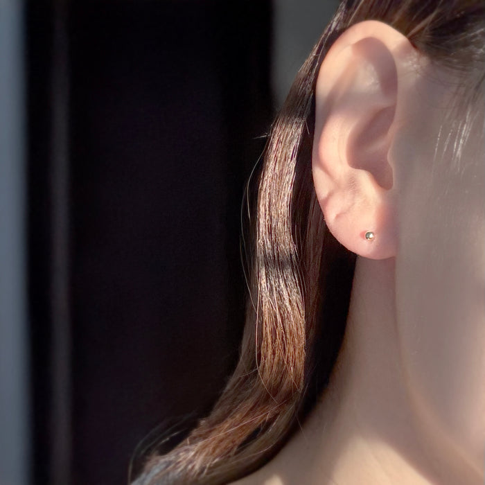 Mini Stud Ball Earrings 3mm [Gold]