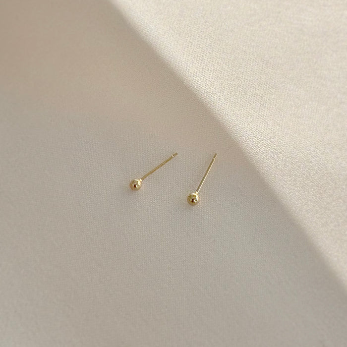 Mini Stud Ball Earrings 3mm [Gold]