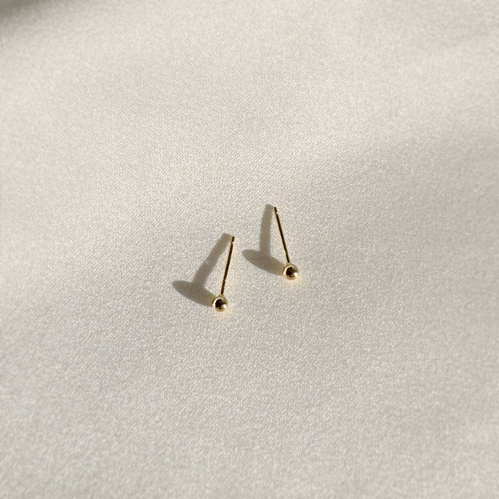 Mini Stud Ball Earrings 3mm [Gold]