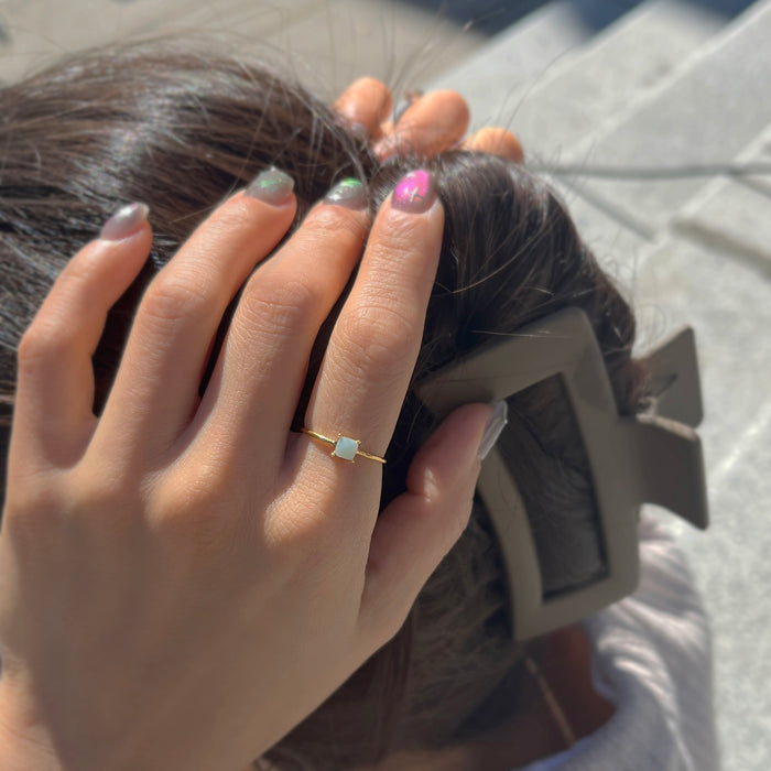 Amazonite Dainty Ring