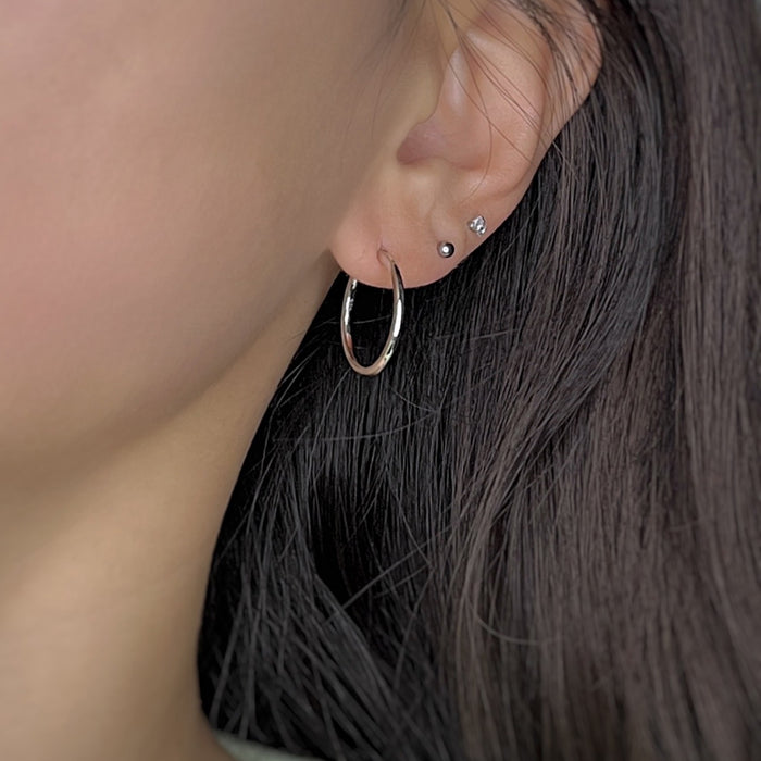 Simple Mid Ring Earrings