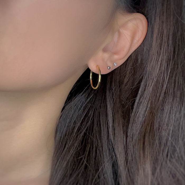 Simple Mid Ring Earrings