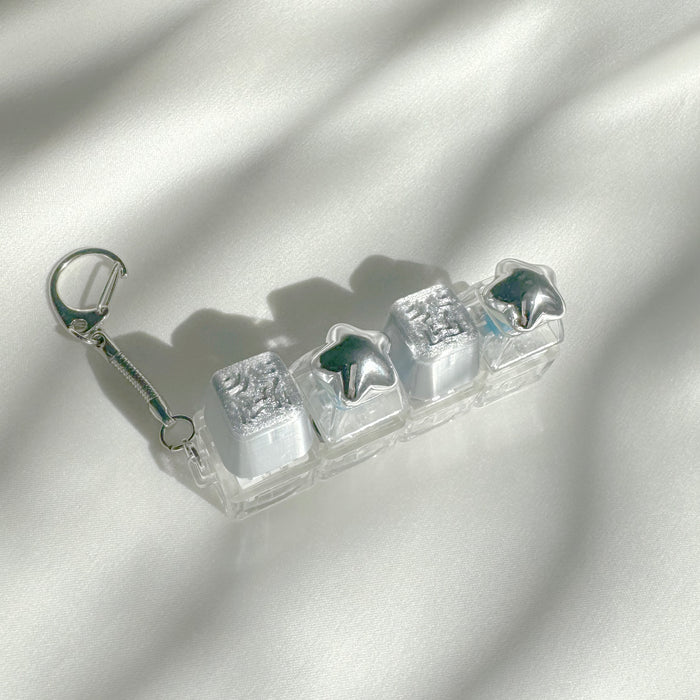 Metal Star Keycap Keyring