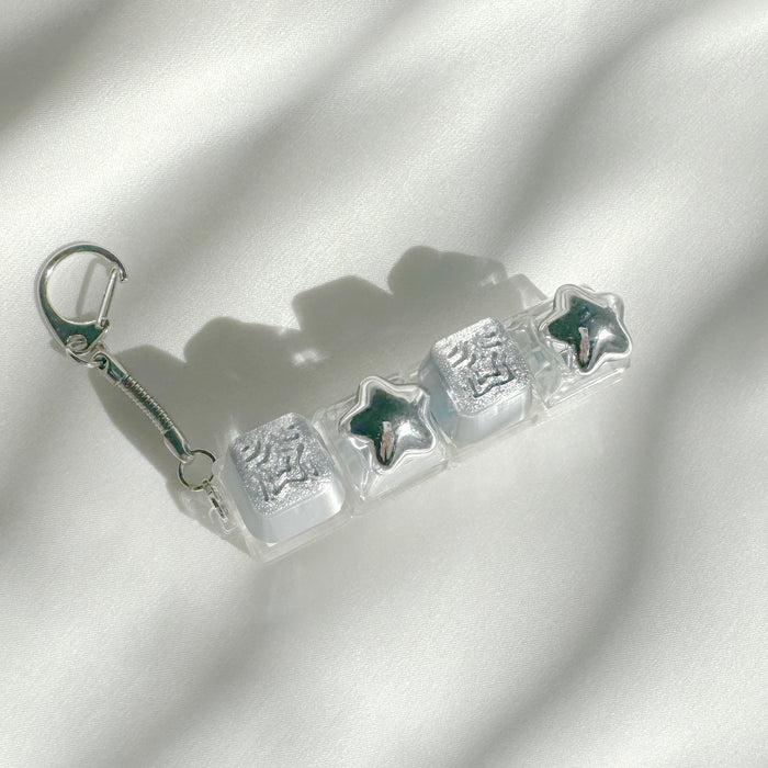 Metal Star Keycap Keyring