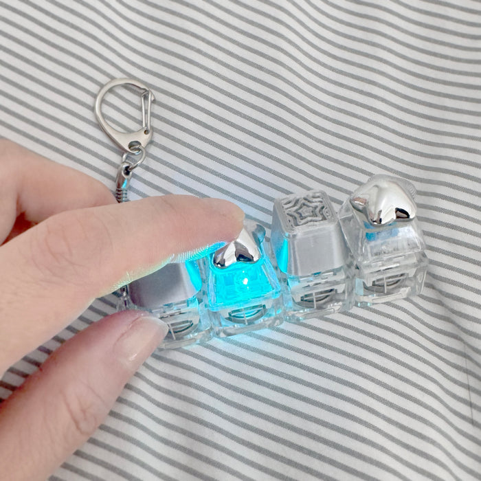 Metal Star Keycap Keyring