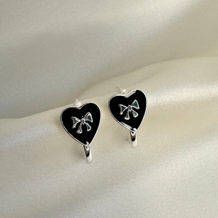 Ribbon in the Heart earrings