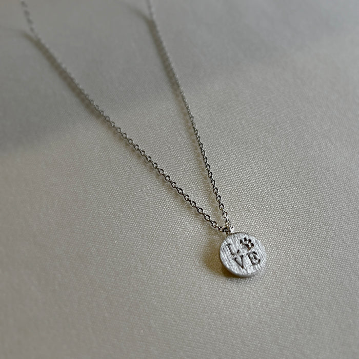 Mini Pet Paw Print Necklace